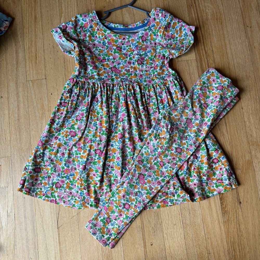 MB Floral Dress and Leggings Set, NWOT